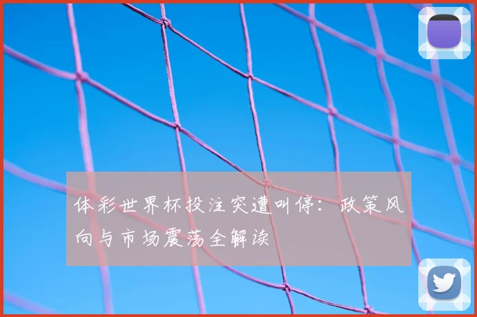 体彩世界杯投注突遭叫停：政策风向与市场震荡全解读